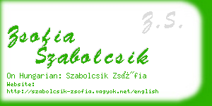 zsofia szabolcsik business card